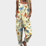 Silvia | Mono Estampado de Tirantes con Mariposas Cómodo