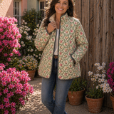 Martina | Chaqueta Acolchada con Estampado Floral Vintage