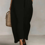Carmen | Vestido Maxi con Bloques de Colores y Tirantes de Espagueti