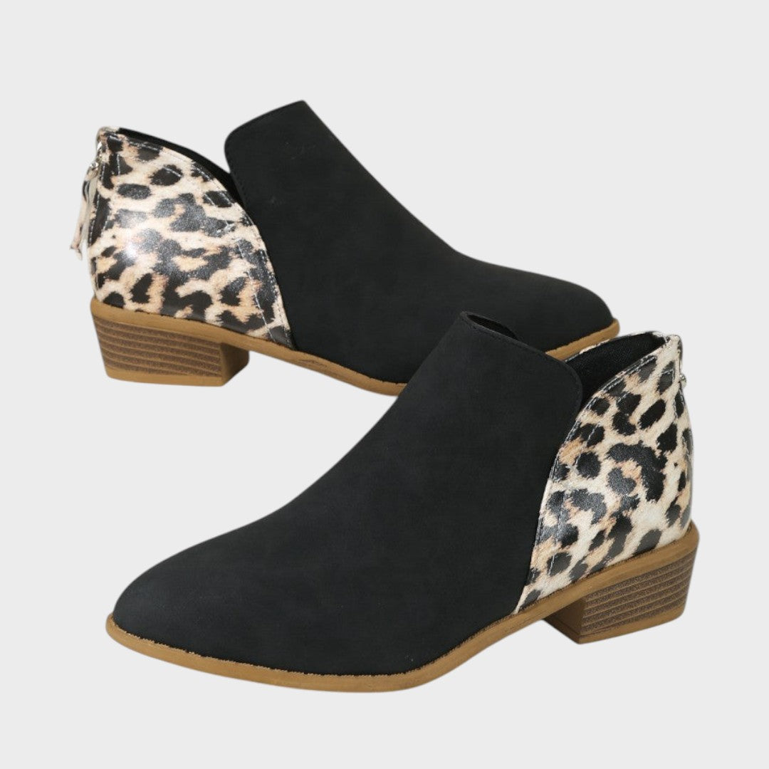 Liora | Botines Ortopédicos con Estampado de Leopardo