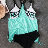 Valentina | Tankini de Una Pieza con Estampado de Leopardo