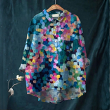 Eleonora – Camisa de lino con estampado