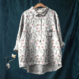 Beatrice – Camisa de lino con estampado
