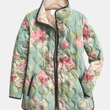 Inés | Chaqueta Acolchada con Estampado Floral Retro