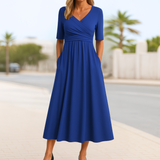 Triana | Vestido cruzado de manga corta