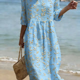 Martina | Vestido de Playa con Bordado Floral