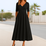 Triana | Vestido cruzado de manga corta