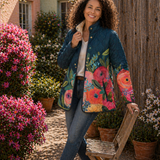 Amaya | Chaqueta Acolchada con Estampado Floral Vintage