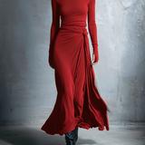 Laura ❘ Vestido maxi con nudo lateral