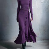 Laura ❘ Vestido maxi con nudo lateral