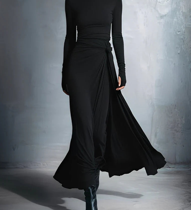 Laura ❘ Vestido maxi con nudo lateral