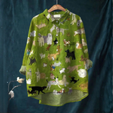 Lavinia – Camisa de lino con estampado
