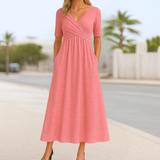 Triana | Vestido cruzado de manga corta