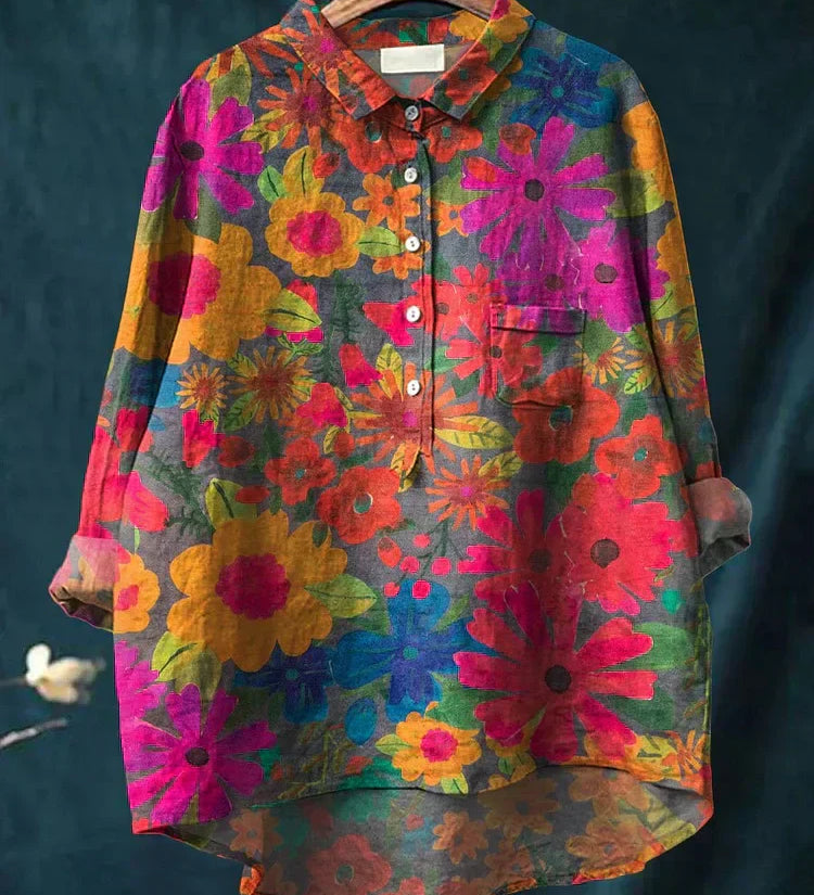 Martina - Camiseta con arte de plantas