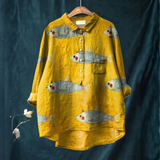 Gabriella – Camisa de lino con diseño