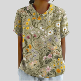 Olivia | Blusa Floral Botánica de Estilo Vintage