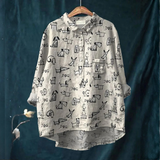 Patrizia – Camisa de lino con estampado