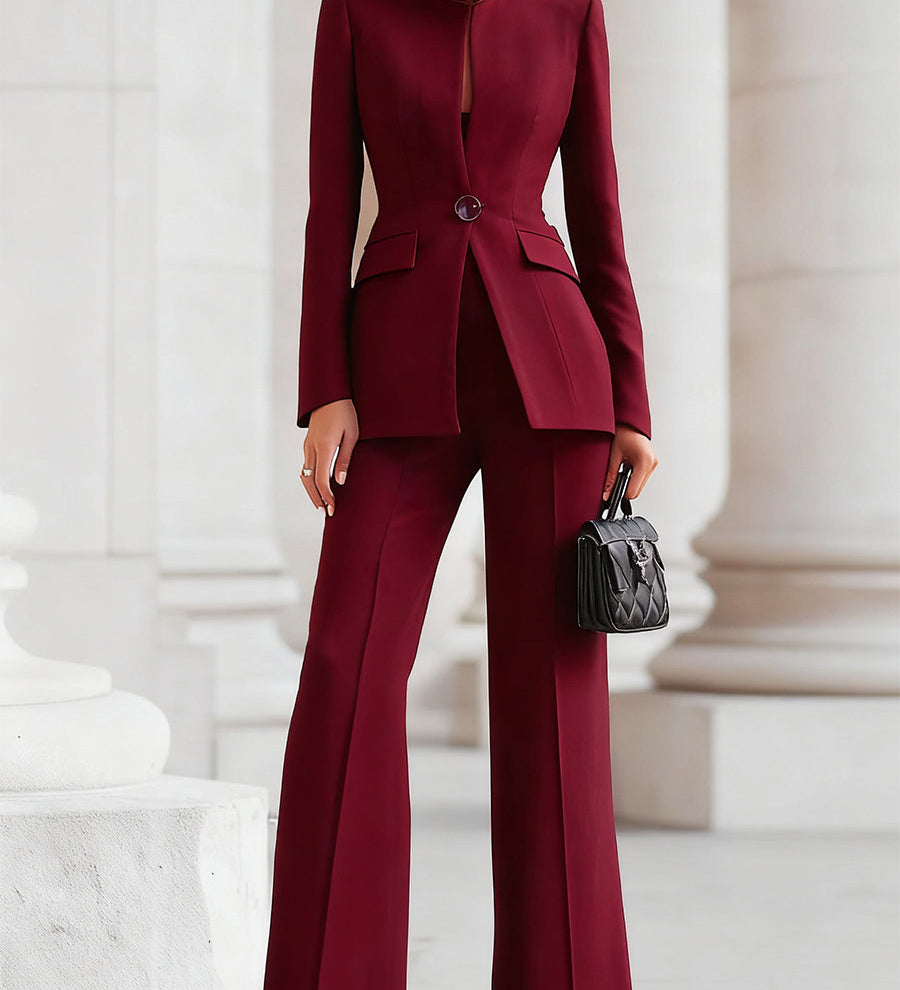 Adrielle Elegante conjunto de Blazer y Pantalón