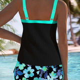 Lucía | Conjunto de Tankini Elegante de Dos Piezas