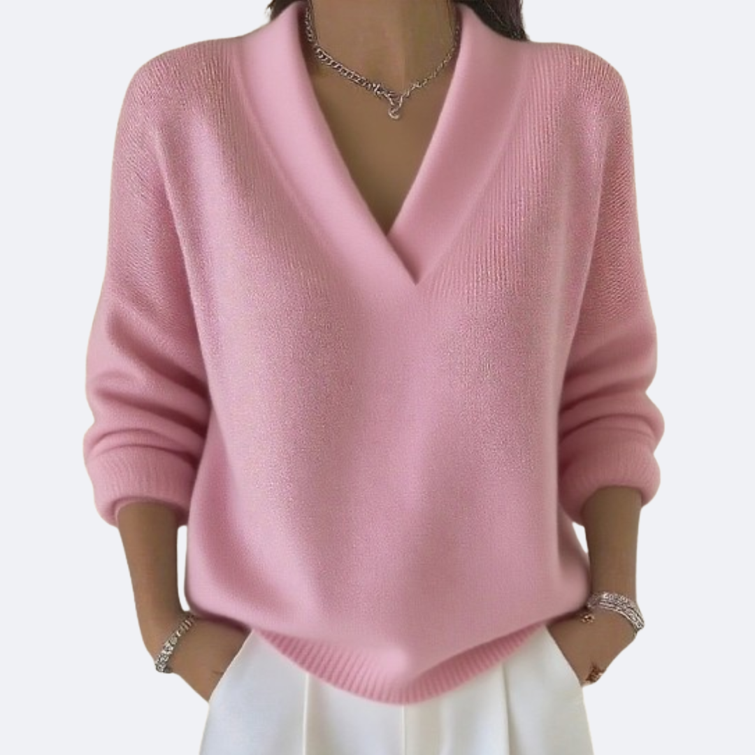 Jimena - Jersey Suave con Escote en V