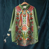 Rachele – Camisa de lino con estampado