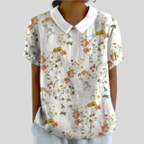 Sofía | Blusa Floral Silvestre en Blanco Natural