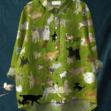 Sofía | Camiseta casual con arte de perros