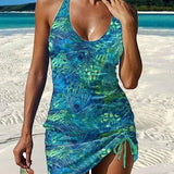 Lucía | Conjunto de Tankini Floral con Diseño que Cubre el Vientre