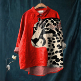 Ornella – Camisa de lino con estampado