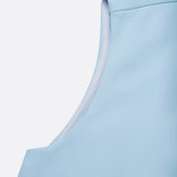 Laura | Vestido midi elegante sin mangas con detalle drapeado y abertura frontal