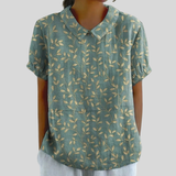 Elena | Blusa Elegante con Hojas Doradas