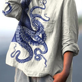 Carmen | Camiseta Casual con Arte de Tentáculos de Pulpo