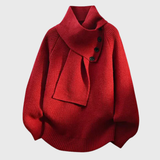 Elisa - Suéter Elegante con Cuello de Bufanda