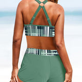 Camila | Bikini de Cintura Alta con Rayas