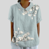 Noelia | Blusa Elegante con Flores de Cerezo