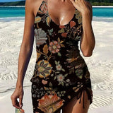 Lucía | Conjunto de Tankini Floral con Diseño que Cubre el Vientre