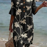 Cayetana | Vestido de Playa Fresco con Estampado Floral