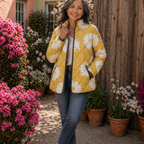 Daniela | Chaqueta Acolchada con Estampado de Margaritas