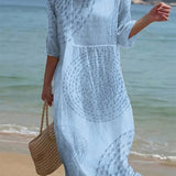 Catalina | Vestido de Playa Cómodo con Bordado Geométrico