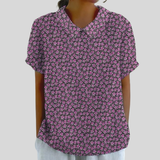 Estela | Blusa Floral Miniatura en Rosa y Negro