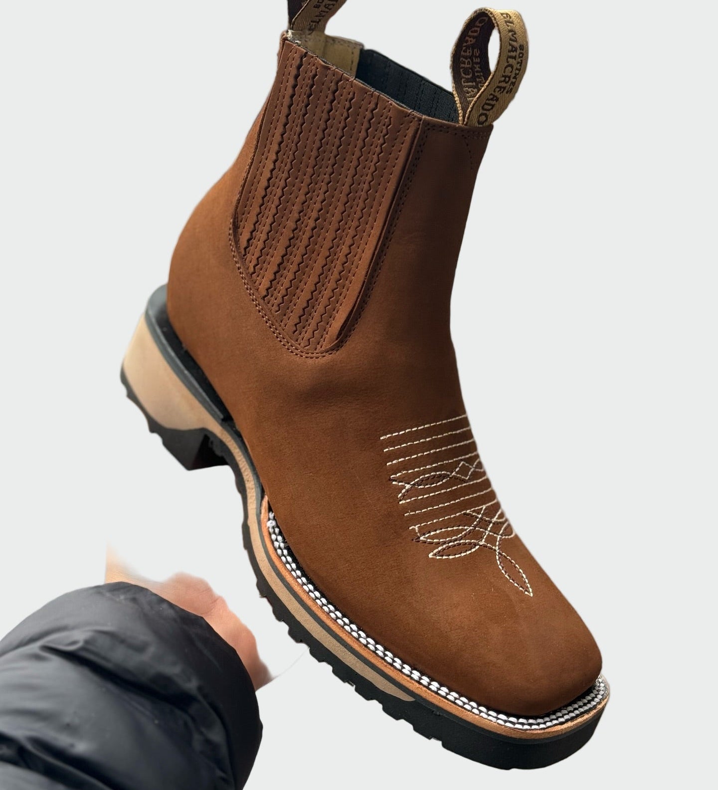 Ana - Botas De Cowboy En Piel Marrón Elegante Duraderas