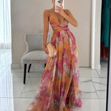 Giselle | Maxi vestido encantador con estampado floral