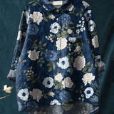 Laura | Camisa Casual de Arte Floral Artística