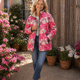 Valeria | Chaqueta Acolchada con Estampado Floral Rosa
