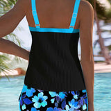 Lucía | Conjunto de Tankini Elegante de Dos Piezas