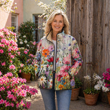 Lucía | Chaqueta Acolchada Floral con Encanto Vintage