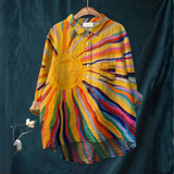 Luciana – Camisa de lino con diseño