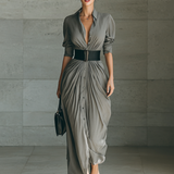Zahara - Vestido largo plisado elegante