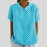 Sara | Blusa de Lunares Vintage Elegante
