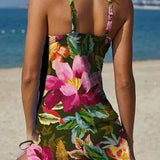 Lucía | Conjunto de Tankini Floral con Diseño que Cubre el Vientre